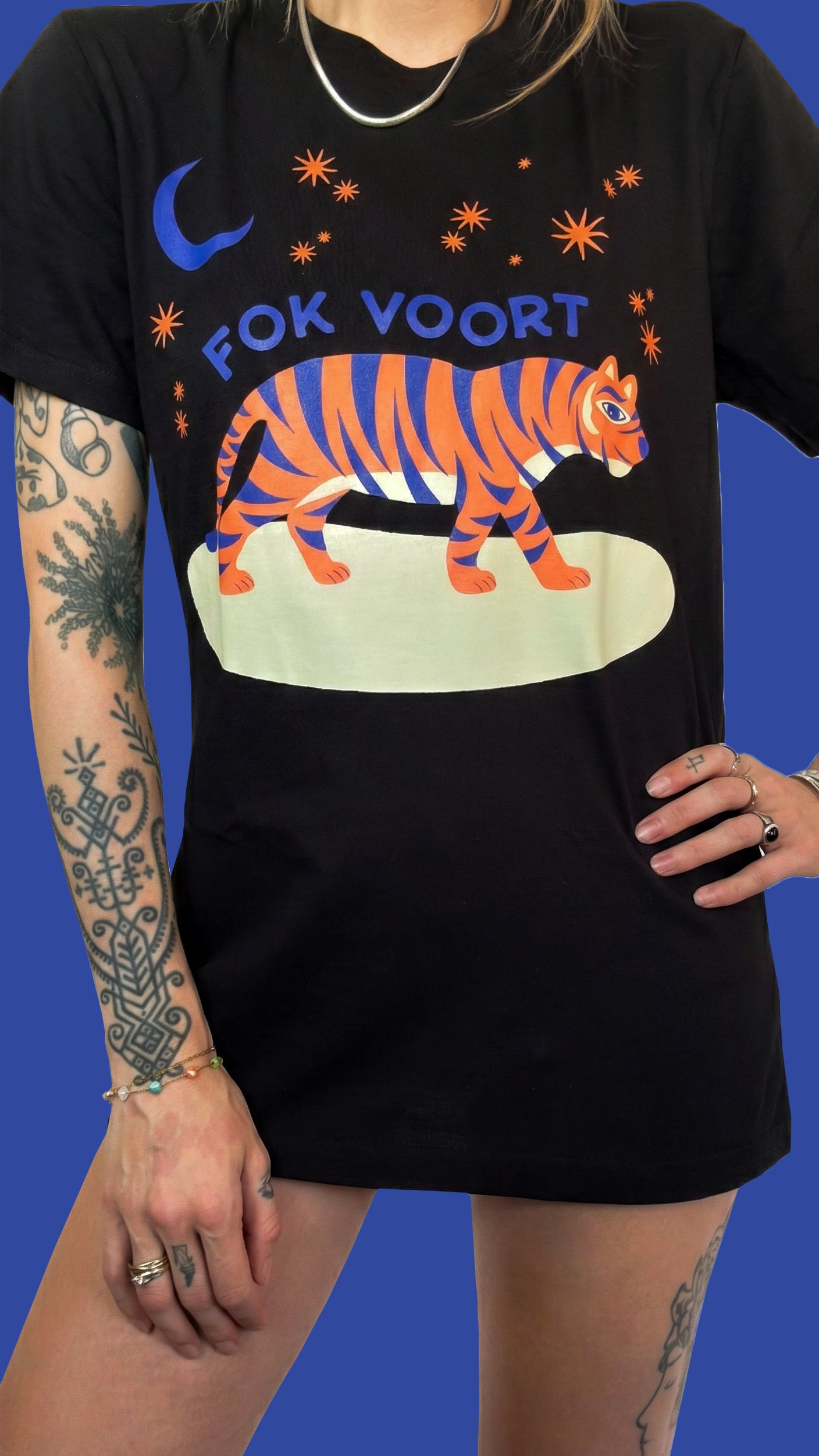 Fok Voort T-Shirt Black Slim Fit