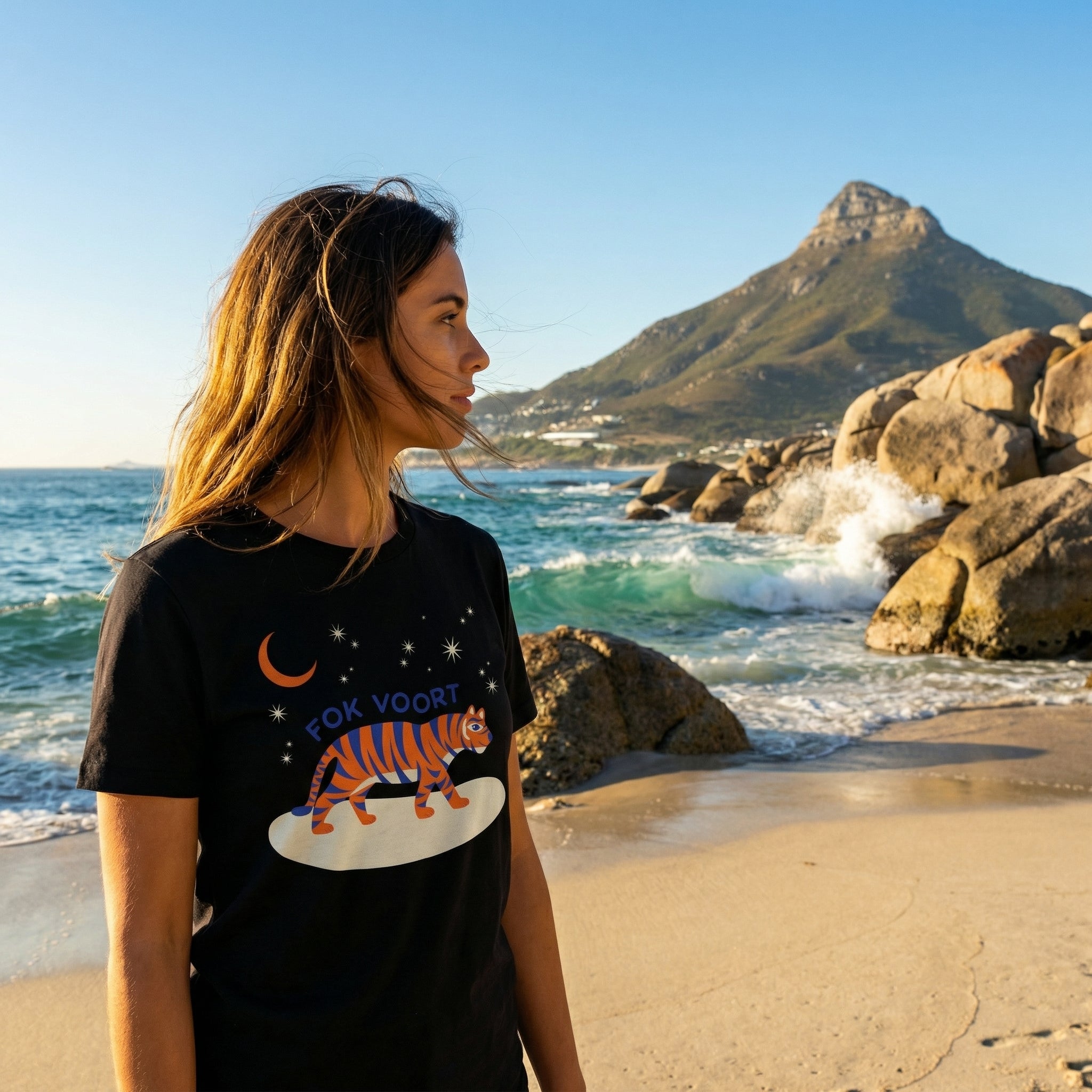 Fok Voort T-Shirt Black Box Cut